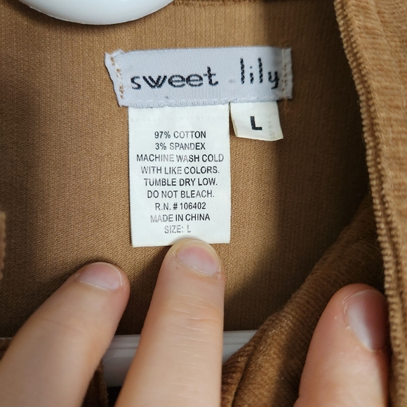 Stretch corduroy button up jacket - Picture 8 of 8